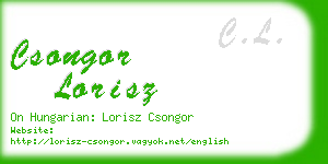 csongor lorisz business card